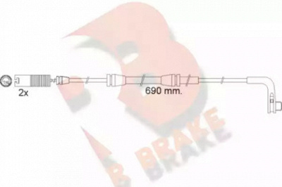 R BRAKE 610479rb -  Сигнализатор, износ тормозных колодок